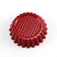 C-xuan 9.5 CM Non-Stick Stainless Steel Mini Tart Pans,Mini Pie Pan (Red)