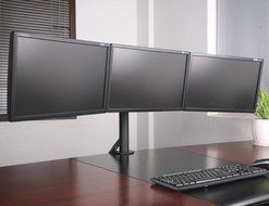 World Pride Monitor Arm Stand for 3 LCD Screens, 360 Degree Rotation of Screens, Height Adjustable