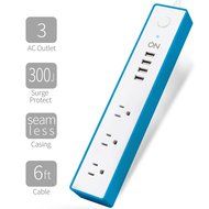 ON 3 AC Outlet Surge Protector Power Strip with 4 USB Charging Station, USB 3.1A Max Output with Level 6 Efficiency... N19