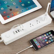 ON 3 AC Outlet Surge Protector Power Strip with 4 USB Charging Station, USB 3.1A Max Output with Level 6 Efficiency... N21