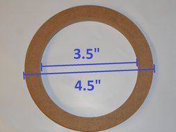 3 Case Pack Kit 4" MDF Speaker Subwoofer Spacer 3/4" Rings with Gorilla Glue N2