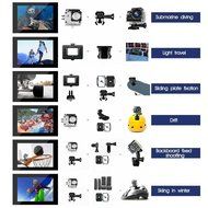 TEKCAM TC7000 2.0inch 14MP HD Waterproof Wifi Action Camera with 2 Batteries and Free Accessories (Black) N6