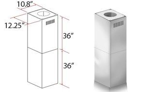 ZLINE 2-36 in. Chimney Extensions for 10 ft. to 12 ft. Ceilings N5