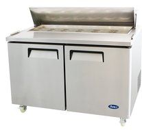 Atosa Usa MSF8303 Stainless Steel Sandwich Prep Table 60" 2-Door Refrigerator