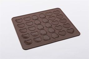 30 Cavity Food Grade Silicone Macaron Baking Mat for Microwave Oven Kitty Heart Penguin Shape N3