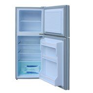 122L Double Door Ice Cream Top Freezer Milk Fruits Beer Soda Beverages Refrigerator Mini Cooler Home Office Apartment... N4