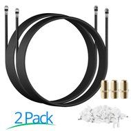RG-6 | 25 Ft | Black | 2 Pack | UL CL2 Certified Cable Quad Shielded Coaxial Cable For Satellite TV &amp; High Speed... N31