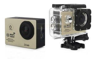 (Gold) Action Camera SJ7000 Wifi 2.0 LTPS LED mini cam recorder marine diving 1080P HD DV Go pro style two batteries...