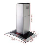 Douself 30" Range Hood Kitchen Wall Mount Stainless Steel &amp; Glass N7