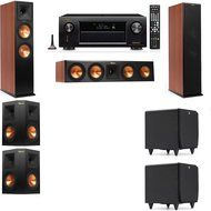 Klipsch RP-280F Tower Speakers CH-SDS12-5.2-Denon AVR-X4100W