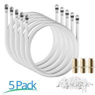 RG-6 | 25 Ft | Black | 2 Pack | UL CL2 Certified Cable Quad Shielded Coaxial Cable For Satellite TV &amp; High Speed... N40