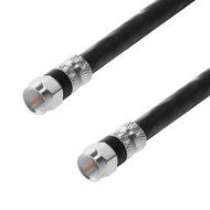 RG-6 | 25 Ft | Black | 2 Pack | UL CL2 Certified Cable Quad Shielded Coaxial Cable For Satellite TV &amp; High Speed... N47