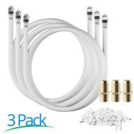 RG-6 | 25 Ft | Black | 2 Pack | UL CL2 Certified Cable Quad Shielded Coaxial Cable For Satellite TV &amp; High Speed... N48