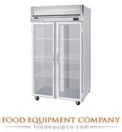 Beverage-Air HRPS2-1G Horizon Series Two Section Glass Door Reach-In Refrigerator 49 cu.ft. capacity Stainless...