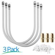RG-6 | 25 Ft | Black | 2 Pack | UL CL2 Certified Cable Quad Shielded Coaxial Cable For Satellite TV &amp; High Speed... N54