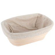 Gsha Rectangle Rattan Banneton Bread Proofing Basket Brotform W/Removable Lining Tool