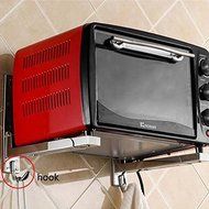 Bluelover SUS 304 Stainless Steel Microwave Oven Holder Rack with Hook Kitchen Tool N4