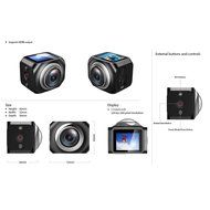 Ausek AT-360H 360 Degree Panorama Action Video Camera 220&deg; Fisheye Wide-angle Lens Full HD 1440P 1080P 30FPS Sports...
