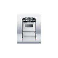 TNM61027BFRWY Professional 24" Gas Range With Four Sealed 9000 BTU Burners Oven Window Drop-Down N4
