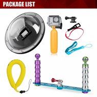 Lightwish 6 Inches Dome Port Underwater Housing + Aluminum Alloy Diving Handheld Selfie + Floating Wrist Strap... N2