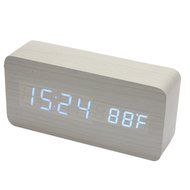 DZT1968 Wooden LED Electronic Desktop Digital Alarm Clock With Temperature N5
