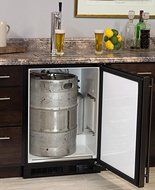 Marvel Built-In Kegerator Keg Dispenser - X-CLUSIVE Premium 2-Tap Direct Draw Kit - Black/Stainless N14