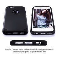 iPhone 6s, 6 Case, [4.7 Inch] HLCT Slim Fit Thin, Soft Interior Silicone Bumper &amp; Hard PC Back, Shock-Absorption... N4