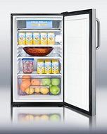 Summit CM421BLXSSTBADA 4.1 cu. ft. Capacity 19.88" Wide Compact Refrigerator Manual Defrost Adjustable Thermostat... N2