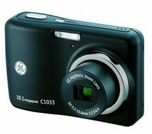 GE C1033 10MP Digital Camera with 3X Optical Zoom and 2.4 Inch LCD with Auto Brightness (Red)