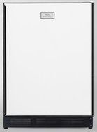 Summit CT67ADA ADA Compliant Freestanding Refrigerator-freezer in White with Black Door Frame for Custom Panels...