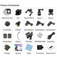 Boddenly Pro5000 HD Wifi 2.0LTPS 170&deg; Wide Angle Lens Sports Action Camera Kit (Blue+WiFi)