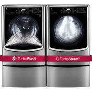 LG TurboWash Series Power Pair Special-Mega Capacity Laundry System with ELECTRIC Dryer and Matching Storage Pedestals...