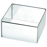 Winco SPM-275S, 2-3/4 x 2-3/4 Inch Square Culinary Pastry Mold, Stainless Steel Baking Mold Form