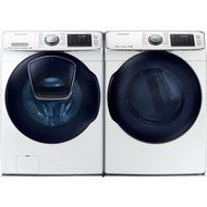 Bundle: White Samsung 5 Cu Ft Front Load Washer with Add Wash and 7.5 Cu Ft ELECTRIC Dryer Laundry Set WF50K7500AW... N2