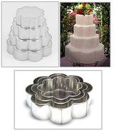 Professional 4 Tier Petal Multilayer Wedding Anniversary Cake baking pan 6&quot; 8&quot; 10&quot; 12&quot;