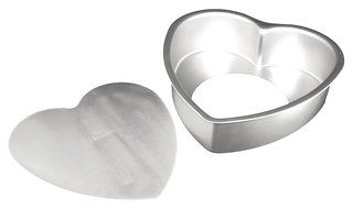 Fat Daddio&#039;s Anodized Aluminum Heart Cake Pan, 8 Inch x 3 Inch