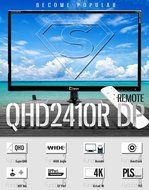 QX View QHD2410R DP REMOTE 24&quot; QHD (2560x1440) Eye Free, Hot Key, LOS, Game Mode, Remote included...