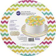 Wilton 2104-7024 3 Count Brights Round Cake Board Set, Assorted N5