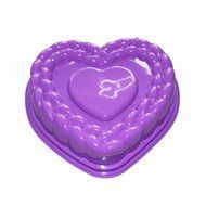 X-Haibei Flexible Large Heart Gelatin Cake Baking Pan Silicone Mousse Mold Party Maker