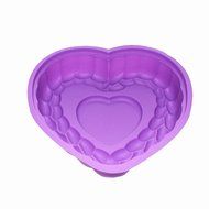 X-Haibei Flexible Large Heart Gelatin Cake Baking Pan Silicone Mousse Mold Party Maker N2