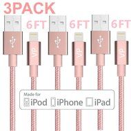 Lightning Cable, VP 2Pack 10 FT iPhone Charger Cord nylon braided for Apple iphone SE, iPhone 7, 6s, 6s+, 6+,... N37