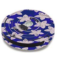 Skin Decal Vinyl Wrap For IRobot Roomba 650 655 Vacuum / Flowered Blue