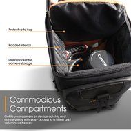 Large Camera Bag, rooCASE DSLR Camera Shoulder Case Bag N21