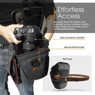 Large Camera Bag, rooCASE DSLR Camera Shoulder Case Bag N26