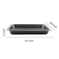 Ayamaya 14.7*10.6&quot; Rectangular Carbon Steel Cookie Sheet Pan Cookies Tray Jelly Roll Pan with Nonstick Coating