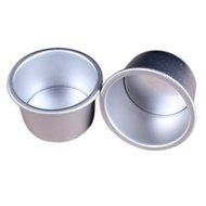 Jcrystal 5Pcs/Pack 2&quot; Aluminum Alloy Cake Mold Removable Bottom Pudding Mold DIY Baking Kitchen Tools N2