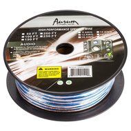 Aurum Cables 12 Gauge Dual Color Transparent PVC Speaker Zip Wire l Green and Regular Transparent I w/ ft markings... N9