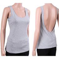 Banggood Women Summer back Deep-V Cotton T-Shirts Tank Top round neck N6