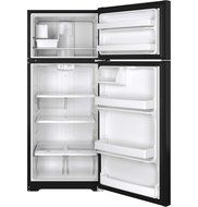 GE GIE18GTHBB 17.5 Cu. Ft. Black Top Freezer Refrigerator - Energy Star N3