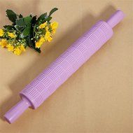 Yingwei Light Purple Plastic Embossed Textured Patterned Fondant Rolling Pins